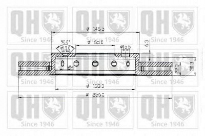 QUINTON HAZELL bdc4669 -  Тормозной диск